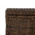thumbnail image 3 of happimess Jacob 30.7" Hand-Woven Wicker Storage Trunk, Brown, HPM9003A, 3 of 11