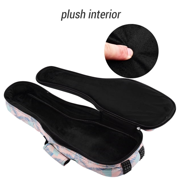 Funda para ukelele soprano de 21 pulgadas de algodón acolchado con estilo