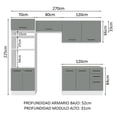 thumbnail image 5 of Cocina Integral Completa Modular Madesa Agata 270cm BG 07, 5 of 5