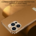 thumbnail image 5 of SaniMore for iPhone 13 Pro Max (6.7" 2021) Case, Wear-resistant Vintage PU Leather Skin + Rugged PC Shell + Metal Bumper Shockproof Slim Lightweight Anti-drop Shell - Black, 5 of 6