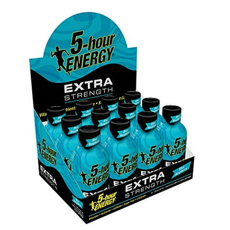 - 5-hour ENERGY Extra Strength Blue Raspberry, 1.93 Fl Oz, 12 Ct