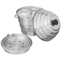 Aluminium Steamer With Lid & Handles - Silver, 1 Liter | 1 Pot   1 Lid   3 Idli Plates   2 Dhokla Plates - Multipurpose Momos, Khamand, Dhokla Maker | Light Weight & Durable
