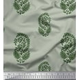 thumbnail image 1 of Soimoi Poly Georgette Fabric Leaves Block Decor Fabric Printed Yard 52 Inch Wide, 1 of 5