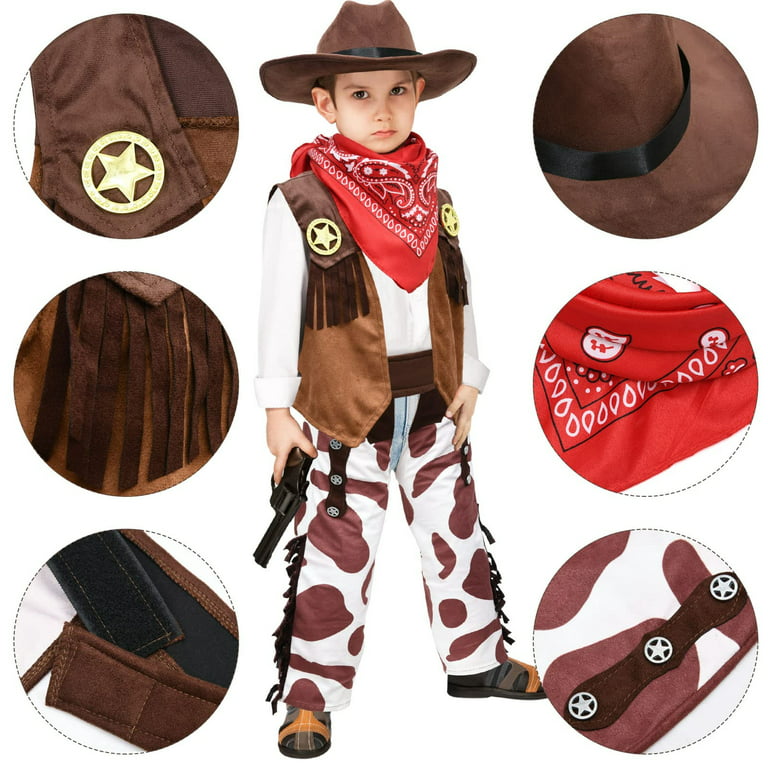Boy Western Cowboy Style Kids Costume Set Cosplay Costume 
