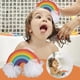 thumbnail image 2 of Esponja de baño arco iris para bebés, esponja de malla suave con cordón, esponja de ducha exfoliante suave para niños, 2 of 8