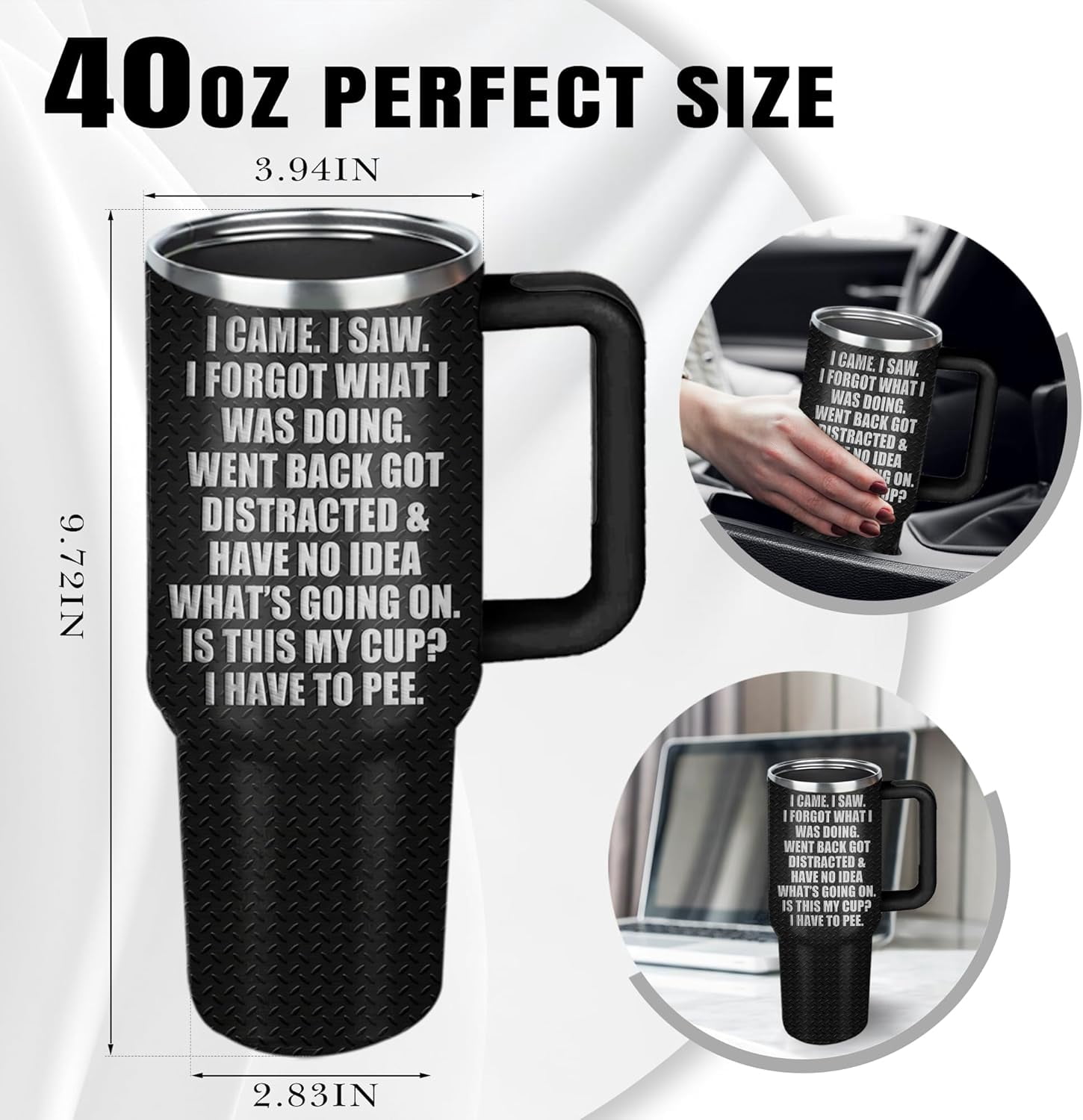 Gag Birthday Gifts for Men I Came I Saw I Forgot Tumbler 40oz, Old People Gag Gifts, Funny Retirement Christmas Gift for Older Men, Insulated Cups for Elderly Seniors Citizen Husband Dad Uncle Grandp