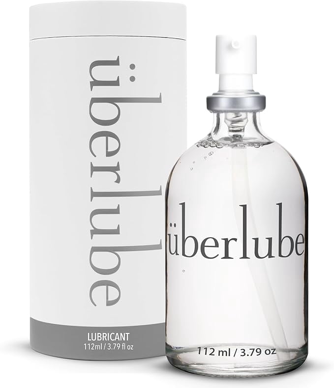 Uberlube Silicone Personal Lubricant Bottle, 112ml, 3.79oz, Unscented, Waterproof, Latex-Safe