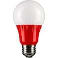 thumbnail image 2 of Sunlite LED A19 Colored Light Bulb, 3 Watts (25w Equivalent), E26 Medium Base, Non-Dimmable, UL Listed, Party Decoration, Holiday Lighting, Red, 3 Pack, 2 of 6
