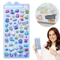 thumbnail image 2 of Z52LingLing Decoration 3D Puffy Relief Hollow Stickers Cute Kawaii Animals PVC DIY Decals Style D, 2 of 9
