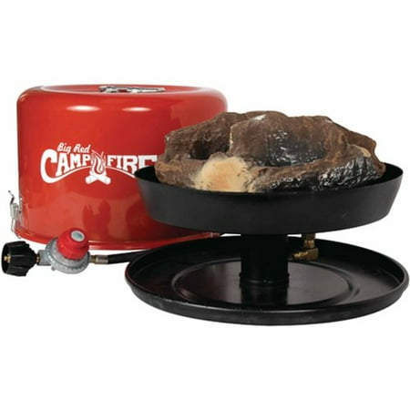 Camco “Big Red Campfire” 13.25-Inch Portable Propane Outdoor Camp Fire, Approved For RV Campgrounds, 65,000 BTU's, Includes 10 Foot Propane Hose (Best Rv Campgrounds Michigan)