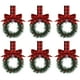 thumbnail image 1 of 1/4 Piezas Pequeña Corona Navidad 11 8 Pulgadas Gabinete Mini (cuadros) Rojo, 1 of 9