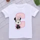 thumbnail image 3 of Camisetas de algodón para niños de Minnie con combinación de letras de la A a la Z y nombres, ropa de dibujos animados de Disney Kawaii, camisetas para niños y niñas, camisetas casuales, 3 of 5