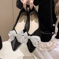 thumbnail image 2 of Zapatos planos de tacón bajo en punta con lazo, zapatos planos cómodos de estilo Simple a la moda para mujer de boca baja, cómodos zapatos de suela plana con punta estrecha 37 Gao Jinjia LED, 2 of 2