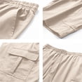 thumbnail image 5 of HKYNLAG Mens Cargo Shorts Elastic Waist Drawstring Casual Work Shorts Summer Hiking Outdoor Shorts with 4 Pockets Beige XL, 5 of 7