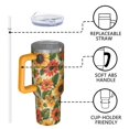 thumbnail image 4 of OBREWU Sunflower Tumbler with Handle and Lid,Sunflower 40oz Double Wall Vacuum Insulated Tumbler,Cups Gift for Women and Men, 4 of 7