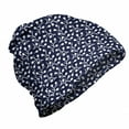 thumbnail image 1 of Oriental Unisex Beanie, Ethnic Monochrome Tulips, Hiking Outdoors, Dark Violet Blue White, by Ambesonne, 1 of 1