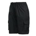 thumbnail image 4 of Outfmvch Cargo Pants For Men Mens Jeans Men'S Casual Outdoor Cargo Pants Solid Zipper Pocket Drawstring Shorts Jeans For Men Black 3Xl, 4 of 8