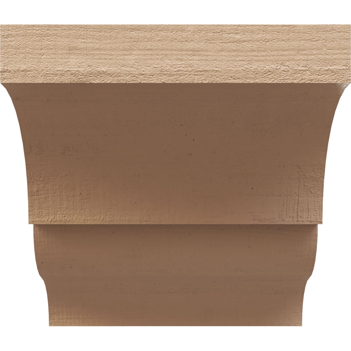 8"W x 8"D x 8"H Wide Asheboro Rough Cedar Woodgrain TimberThane Corbel, Primed Tan