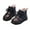 Black, variant on Otqutp Girls Snow Boots Winter Faux Fu𝗿 Lined Sherpa Plush Ankle Boots Kids Waterproof Pu Leather Platform Hiking Shoes