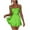 Green, variant on Women Satin Dress Backless Short Romper Cowl Neck Bandage Back Onesie Clubwear Sleeveless Layered Mini Dress Jumpsuit