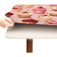 thumbnail image 4 of Watermelon Ice Lolly Square Fitted Table Cover Elastic Tablecloth Reusable Waterproof Fabric Table Cloth for Dining Kitchen Party Indoor Outdoor, 34X34 Inch, 4 of 6