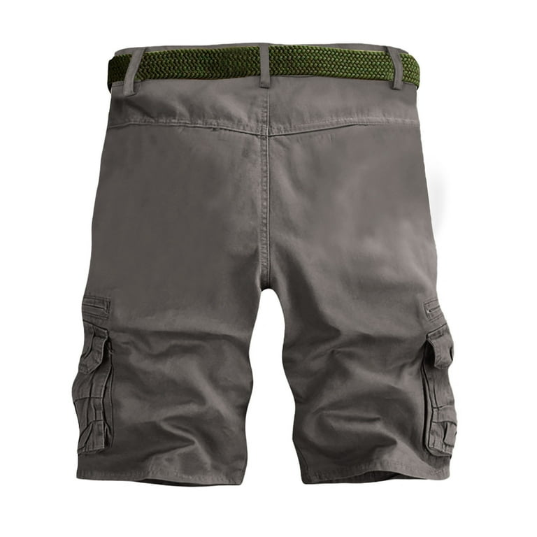 heyac Mens Cargo Shorts Size 36 Solid Color Corduroy 3/4 Work