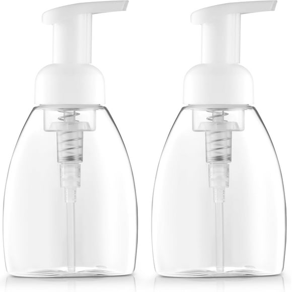 Foaming Soap Dispenser Pump-Bottle for Dr. Bronner's Castile Liquid Soap, 250ml (8.5 oz) Pack of 2