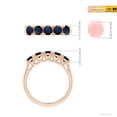 thumbnail image 5 of ANGARA Natural Half Eternity Five Stone 1.3 ct Blue Sapphire Wedding Band in 14K Rose Gold for Women (Size-3.8mm) | September Birthstone, Anniversary, Jewelry Gift for Women | Natural Sapphire Ring, 5 of 9
