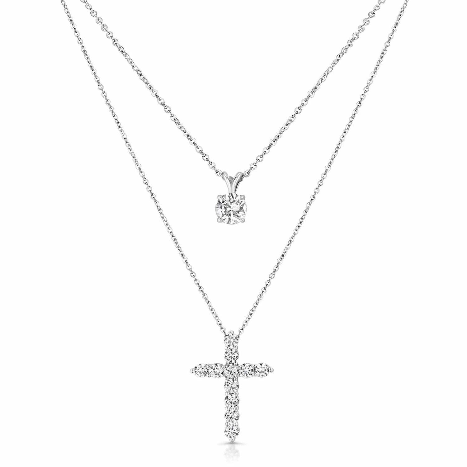 Sam 0.71 CT. T.W. Diamond Cross Pendant in 14K Gold - Samsclub.com