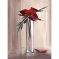 thumbnail image 2 of Tramoni, Oliver 19x24 White Modern Wood Framed Museum Art Print Titled - Les fleurs rouges I, 2 of 4