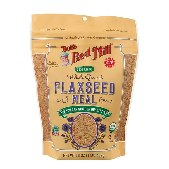 2X - Bob,S Red Mill Organic Brown Flaxseed Meal, 16 Ounce