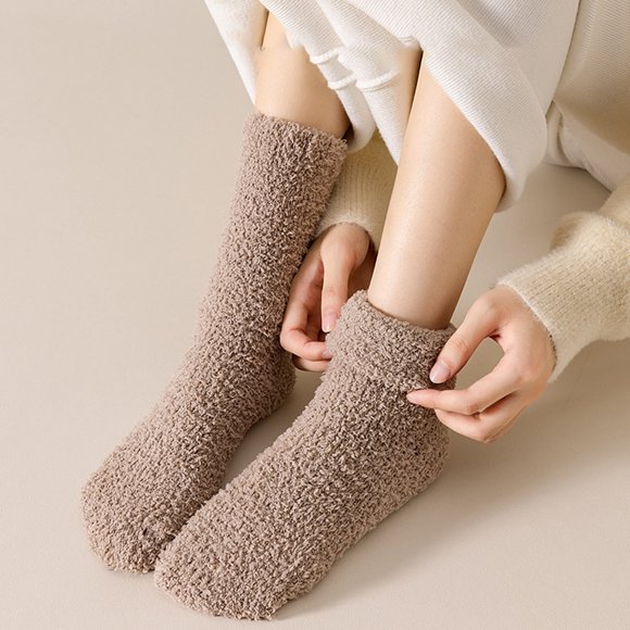 YAOBAMM Highly Elastic Socks 1 Pair Cozy Plush Winter Warm Breathable Versatile Autumn Thickened Unisex Accessories