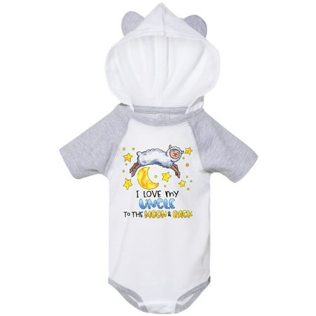 

Inktastic I Love my Uncle to the Moon and Back Cute Sheep Gift Baby Boy or Baby Girl Bodysuit