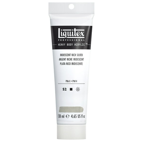 Liquitex Professional Heavy Body Acrylic Color, 4.65 oz., Iridescent Bright Silver