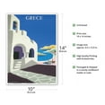 thumbnail image 2 of Grece (Greece) - Vintage Airline Travel Poster by Guy Georget c.1950s - Master Art Print 10in x 14in, 2 of 4