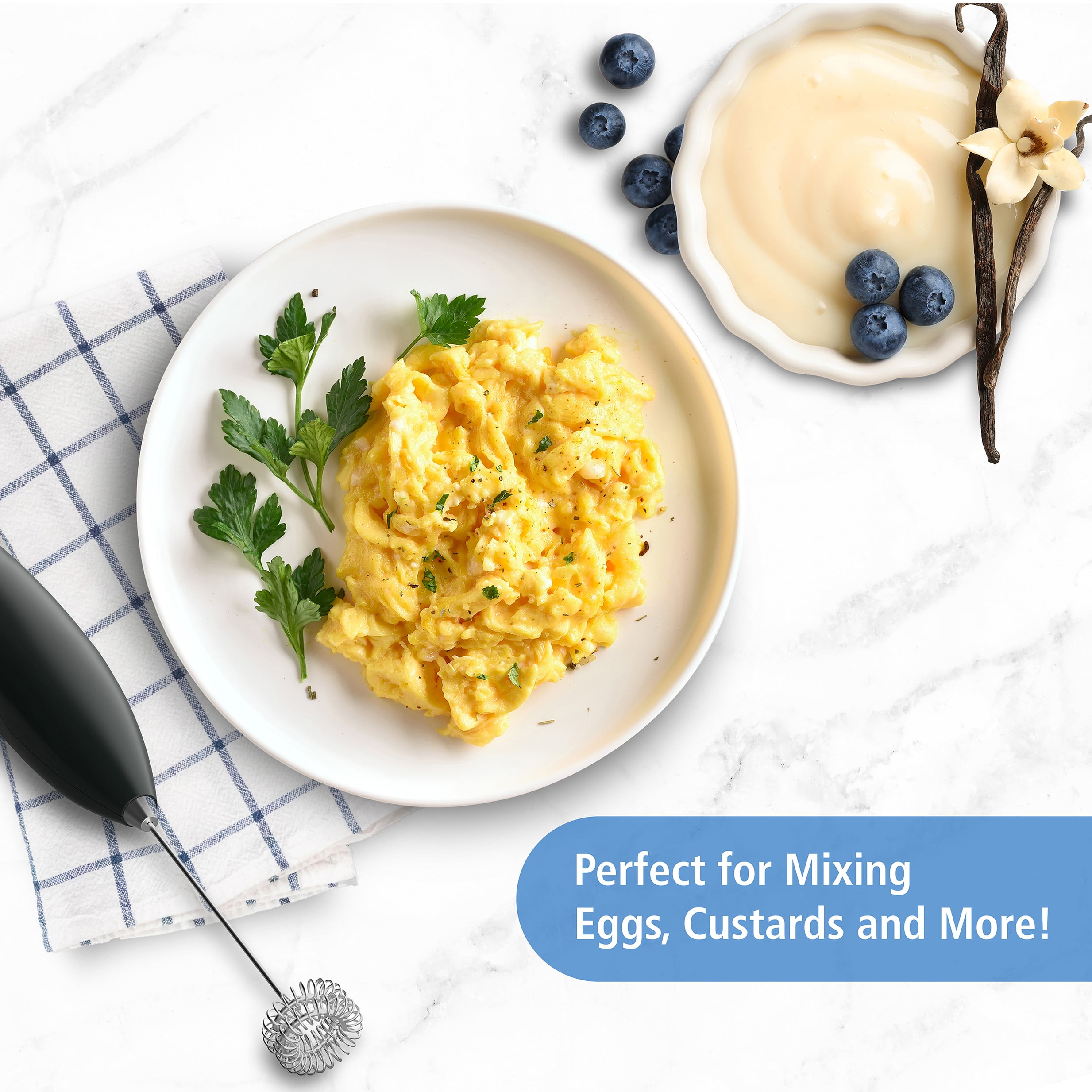 Mainstays Milk Frother, Battery-Powered Handheld Milk Frother Wand
