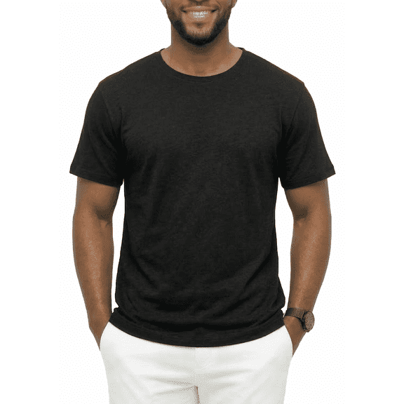 Access Men's Heavyweight Short Sleeve Cotton Crew Neck T-Shirt (Pack of 3) (Black, Small) AT35
