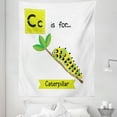 thumbnail image 1 of Caterpillar Tapestry, Zoo Alphabet Design Insect on a Branch, Fabric Wall Hanging Decor for Bedroom Living Room Dorm, 5 Sizes, Green Apple Green, by Ambesonne, 1 of 1