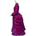 thumbnail image 7 of Clara Clayton Costume Purple Dress Women's Victotian Bustle Dress Gown, 7 of 7