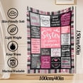 thumbnail image 5 of Gift for Sister from Sister to My Sister Blanket Sister Birthday Best Friend Birthday Gift for Sister YR001, 5 of 5
