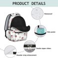 thumbnail image 4 of Pioneer Flower Floral Print Pattern Backpack for School, Cute School Bag with Adjustable Shoulder Straps and Padded Back, 15.3"x11"x7.1", 4 of 5