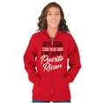 thumbnail image 3 of Puerto Rican PR Pride Se Levanta Unisex Fleece Graphic Zip Up Hoodie Brisco Brands 3X, 3 of 5