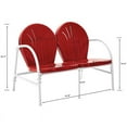 thumbnail image 3 of Crosley Canapé d'Extérieur en Métal Griffith Blanc et Rouge, 3 of 4