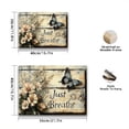 thumbnail image 5 of Rustic "Just Breathe" Inspirational Wall Art with Butterfly & Floral Design - Vintage Wooden Frame Canvas Print for Farmhouse Decor, Perfect for Living Room, Bedroom, 5 of 10