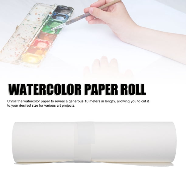 Rollo De Papel De Dibujo Blanco – 44 Cm X 15 M, 70 G/m², Para Niños Y Artistas, Compatible Con Acrílicos Y Acuarelas