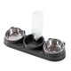 thumbnail image 4 of Cuencos para comida húmeda y seca, cuenco desmontable para agua y comida para mascotas, plato elevado para gatos gris oscuro, 4 of 9