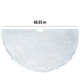 thumbnail image 3 of JOYIN 48Inch Christmas Tree Skirt,White Faux Fur Snowy White Plush Velvet Christmas Tree Skirt for Merry Christmas Holiday Tree Decorations and Party, 3 of 7