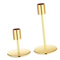 thumbnail image 4 of 2 candelabros cónicos de metal resistentes y sencillos, estilo retro, para bodas, cenas, fiestas, salas de estar, decoración del hogar Oro, 4 of 8