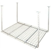 HyLoft® 50175-10 Adjustable Height Steel Ceiling Storage Unit, 60" W x 45" L, White Finish, 300 Pound Capacity