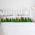 thumbnail image 5 of Green Christmas Tree King Size Comforter Set, Merry Christmas Pine Gold Star Snowing Soft Bedding for All Seasons, 4 Pcs Bed Set with 1Comforter (90"x106") ,1 Sheet(94"x116"), 2 Pillowcases (19"x35"), 5 of 7